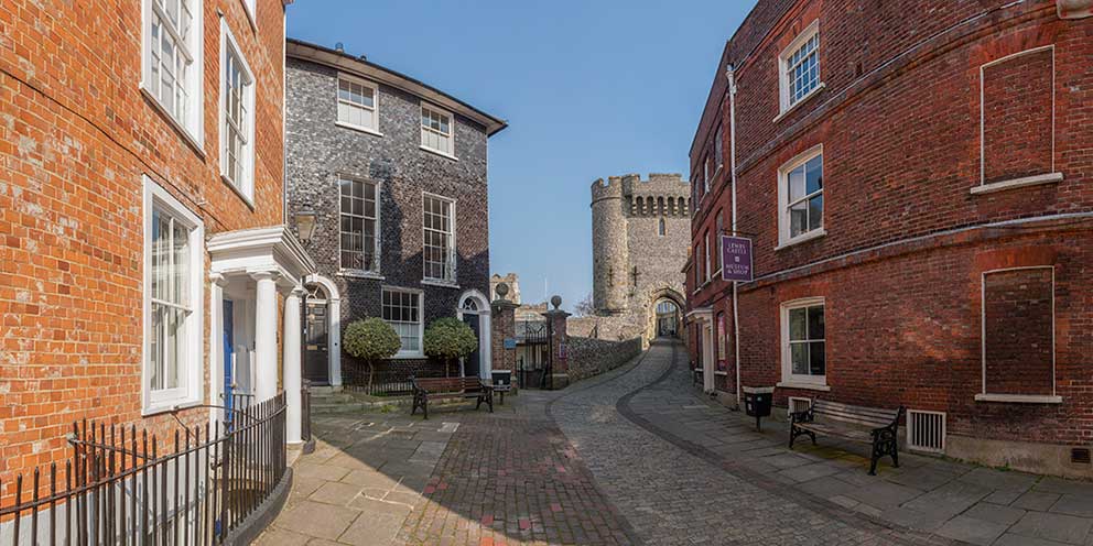 Nat-West Barbican Lewes Castle Large Scale Panoramic Photography Sussex Kent image